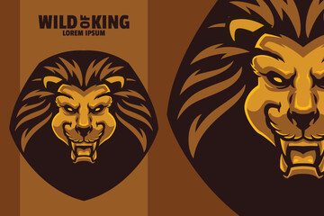 Wall Mural - LION MASCOT LOGO VECTOR ILLUSTRATION