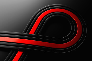 Poster - infinity symbol template. 3d illustration of a realistic sign of eternity with colored stripes. colo