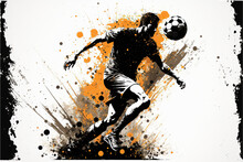 Man Kicking Ball, Soccer, Man Playing Soccer, Soccer Player With Ball, Man Kicking Football