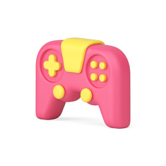 Poster - Joystick gamepad digital console device with button for cyberspace video game playing 3d icon