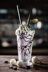 Sticker - milk shake with salted caramel and chocolate