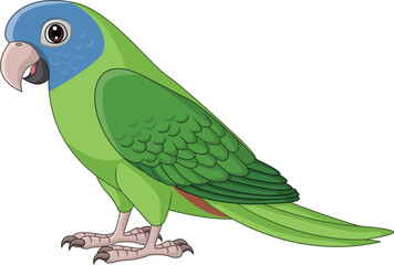 Poster - Cartoon Blue Crown Conure Parrot