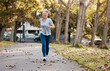 © Anela/peopleimages.com - Fitness, running and health with old woman in park for peace, workout and morning jog. Retirement, relax and jogging with senior runner training in nature for endurance, stamina and sports