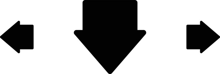 Poster - Arrow set. Different black directional icons, vector illustration collection for web design