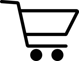 Poster - shopping cart icon vector on white background . shopping cart icon. simple line style for web templa