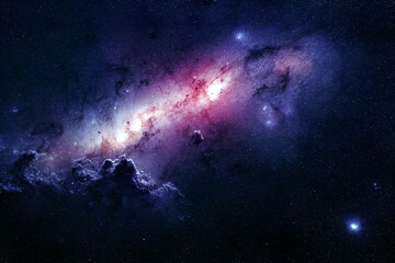 Wall Mural - beautiful galaxy formation in outer space. digitally generated image