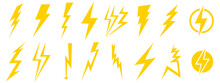 Vector Lightning Icon. A Design Element For A Website, Application, Social Networks