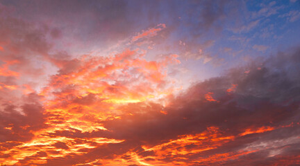 Wall Mural - panoramic evening sky and clouds in the morning background