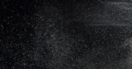 Wall Mural - Super slow motion abstract particles on black background. Filmed with RED camera. High quality 4k footage