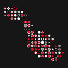  Malta Silhouette Pixelated pattern map illustration