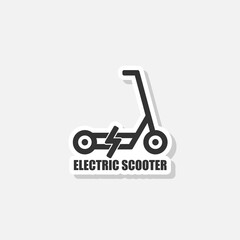 Canvas Print - Electric scooter icon sticker isolated on white