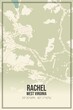 © Rezona - Retro US city map of Rachel, West Virginia. Vintage street map.