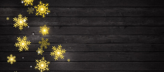 Canvas Print - bright snowflakes banner