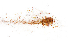 The Pile Of Ground Red Chili Pepper Paprika Isolated