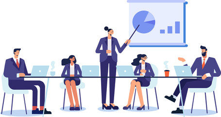 Sticker - Business meeting  illustration