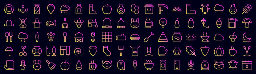 Poster - Autumn nolan icons collection vector illustration design