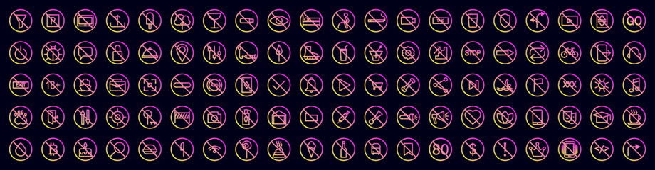 Poster - Ban nolan icons collection vector illustration design