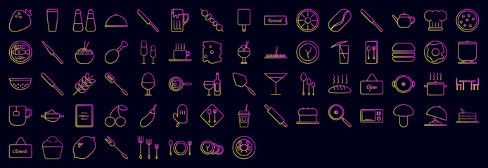 Poster - Restaurant web nolan icons collection vector illustration design
