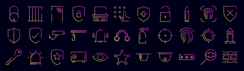 Aufkleber - Security nolan icons collection vector illustration design