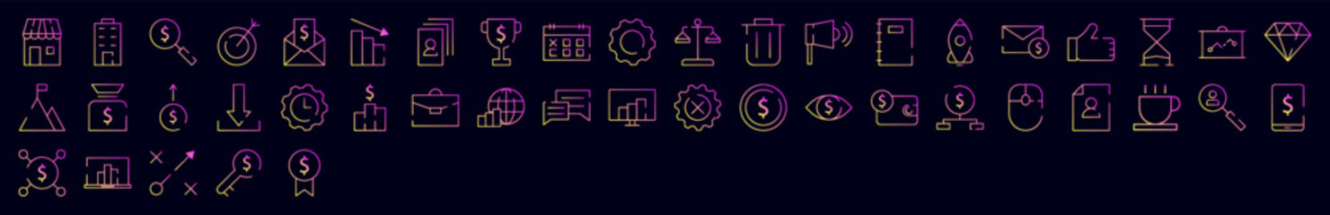 Aufkleber - Stratup nolan icons collection vector illustration design