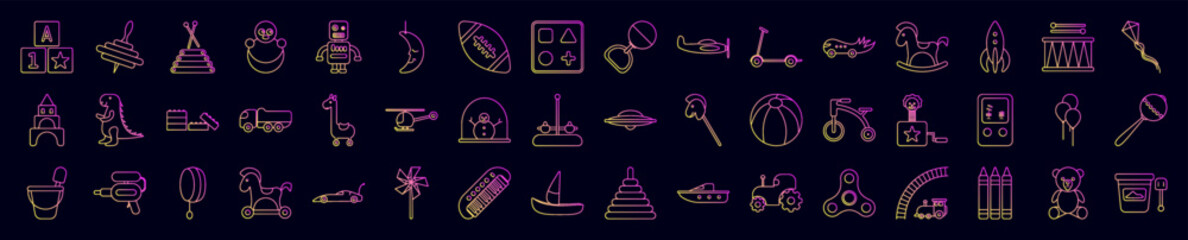 Poster - Toys nolan icons collection vector illustration design