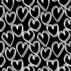 Wall Mural - Heart shape seamless pattern design
