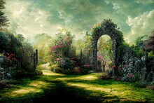 Gate Entrance To Enchanted Garden