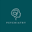 Line art psychiatry logo vector