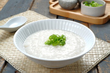 Wall Mural - Chinese food, rice porridge or congee, delicious traditional Chinese breakfast 