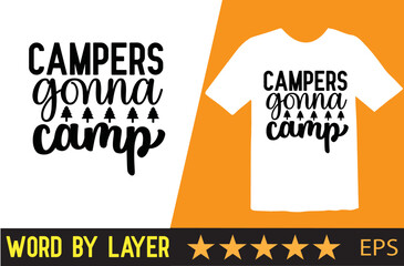 Camping t shirt vector design