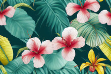 Vintage Tropical Flowers