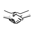 Handshake vector illustration. Handshake symbol. Suitable for agreement, deal symbol, or congratulatory greeting.