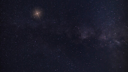 Wall Mural - bright light in the night sky