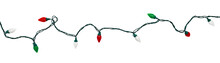 Isolated C9 Bulb Red Green And White Colored Holiday Lights String

