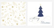 © Lesia - A set of cards, postcards, New Year's and Christmas greetings. Corporate postcards with greenery, deer, snowflakes, lettering.