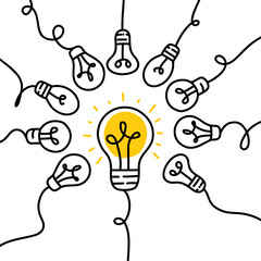 Wall Mural - collective intelligence or idea concept