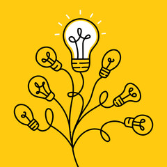 Wall Mural - collective intelligence or idea concept