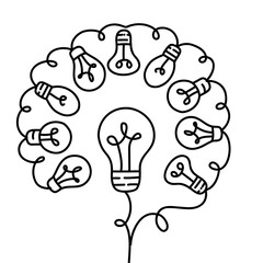 Wall Mural - collective intelligence or idea concept