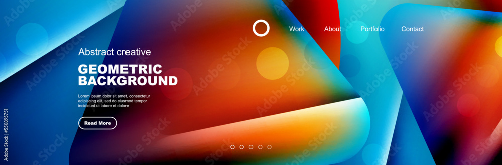 Bright glossy overlapping geometric shapes background. Vector ...