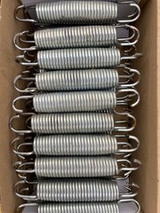 Wall Mural - a bunch of stainless steel springs with hooks