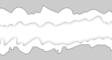 Fototapete - Torn paper edges on transparent background. PNG image.