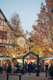 Fototapeta Konie - Christmas magic time in Colmar, Alsace, France - Xmas festive season shopping time 