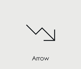 Poster - Arrow vector icon. Editable stroke. Symbol in Line Art Style for Design, Presentation, Website or Mobile Apps Elements, Logo.  Arrow symbol illustration. Pixel vector graphics - Vector