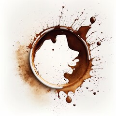 Wall Mural - Illustration of a Coffee Stain