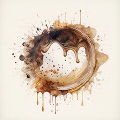 Wall Mural - Illustration of a Coffee Stain