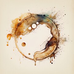 Wall Mural - Illustration of a Coffee Stain