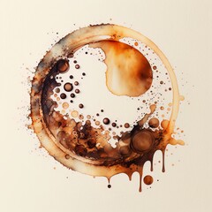Wall Mural - Illustration of a Coffee Stain