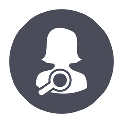 Sticker - Search, user, woman icon