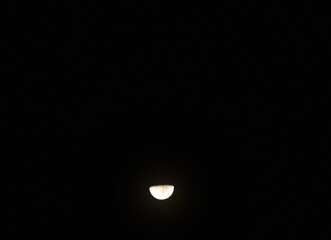 Wall Mural - half moon on dark sky in night