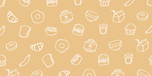 Fast Food Pattern For Background Design